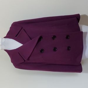 INC International Concepts Women - Berry Colored Lined Double Breasted Coat - 0X